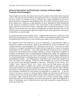 Between Naturalistic and Positivistic Concepts of Human Rights