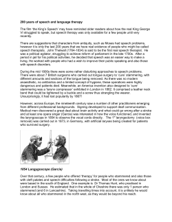 200 years of speech and language therapy