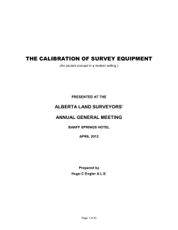 the calibration of survey equipment