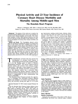 Physical Activity and 23-Year Incidence of Mortality