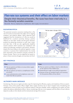 Flat-rate tax systems and their effect on labor markets
