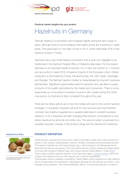 Hazelnuts in Germany - Import Promotion Desk