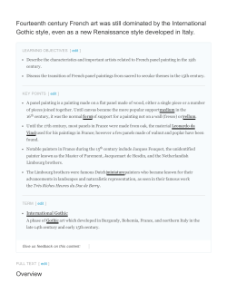 Fourteenth century French art was still dominated by the