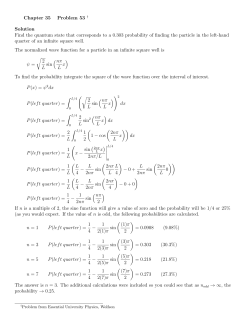 Chapter 35 Problem 53 &dagger; Solution Find the quantum state that