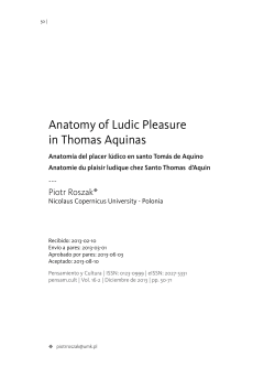 Anatomy of Ludic Pleasure in Thomas Aquinas