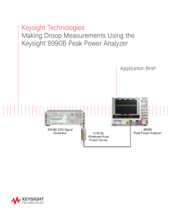 Keysight Technologies Making Droop Measurements Using the