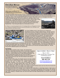 Between Rome and Birch Creek, Oregon, the Owyhee River