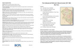 The Underground Railroad in Boone County 1837