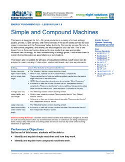 Simple and Compound Machines