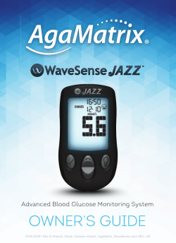WaveSense JAZZ Owner`s Guide mmol/L