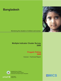 (MICS) - 2006 (Final Report) - Bangladesh Bureau of Statistics