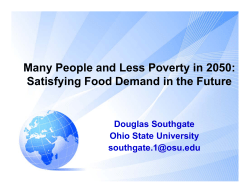 P Long-Term Trends in the World Food Economy