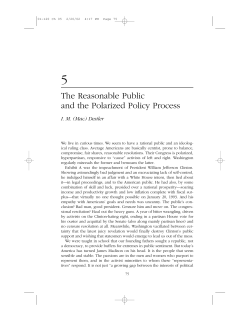 The Reasonable Public and the Polarized Policy Process