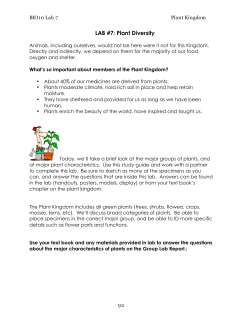 LAB #7: Plant Diversity