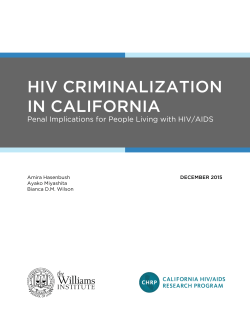 HIV Criminalization in California