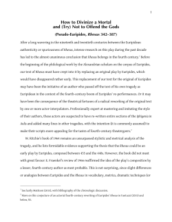 (Try) Not to Offend the Gods - Center for Hellenic Studies
