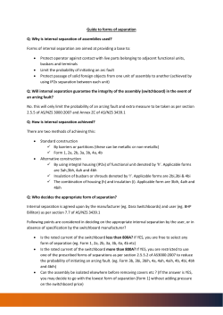Guide to forms of separation Q: Why is internal separation of