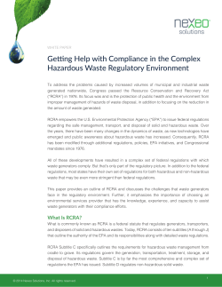 Getting Help with Compliance in the Complex