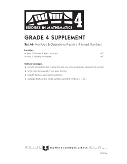 grade 4 supplement - The Math Learning Center