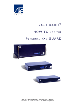 aXs GUARD How to use Personal aXs GUARD