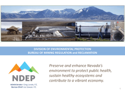 Preserve and enhance Nevada`s environment to protect public