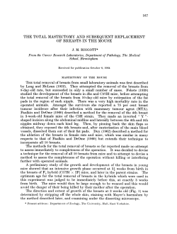 the total mastectomy and subsequent replacement of