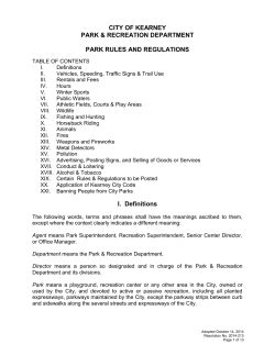Park Rules and Regulations