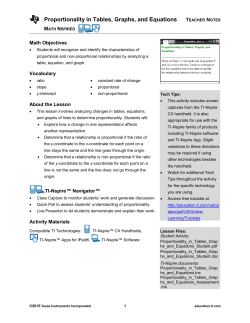 Summary of lesson - TI Education