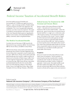 Federal Income Taxation of Accelerated Benefit