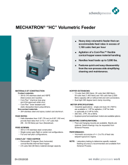 MECHATRON&reg; &ldquo;HC&rdquo; Volumetric Feeder