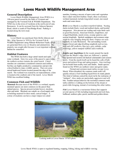 loves marsh wma - Vermont Fish and Wildlife