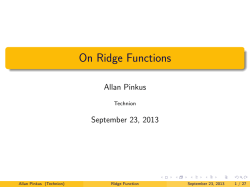 On Ridge Functions