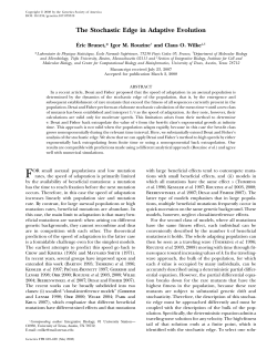 The Stochastic Edge in Adaptive Evolution