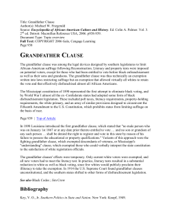 Grandfather clause