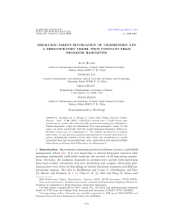 BOGDANOV-TAKENS BIFURCATION OF CODIMENSION 3 IN A