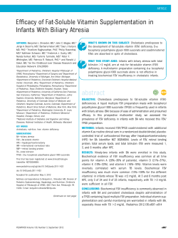 Efficacy of Fat-Soluble Vitamin Supplementation in