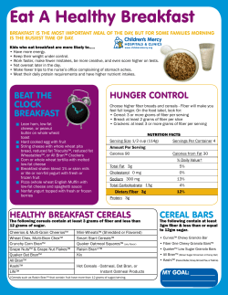 Eat A Healthy Breakfast