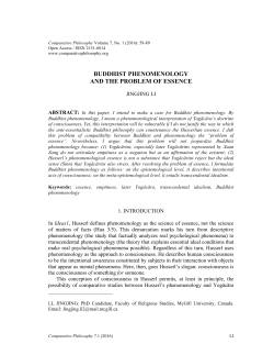 buddhist phenomenology and the problem of essence