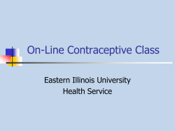 On-Line Contraceptive Class