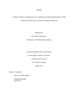 Computational modeling of cadmium sulfide deposition in the CdS