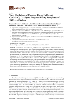 Total Oxidation of Propane Using CeO2 and CuO