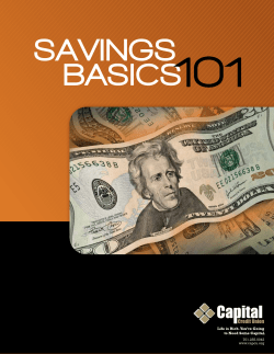 SAVINGS BASICS - Capital Credit Union
