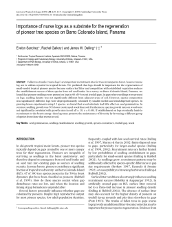 Importance of nurse logs as a substrate for the