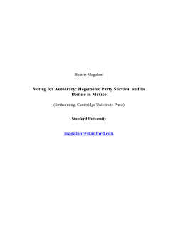 Equilibrium Party Hegemony - UCLA Division of Social Sciences