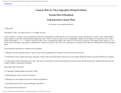Contour Plots for Three-Ingredient Mixing Problems Normal Plots of