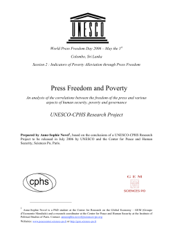 Press Freedom and Poverty