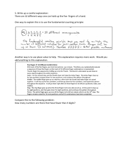 5. Write up a careful explanation: There are 32 different ways one