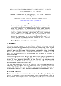 romanian etymological chains