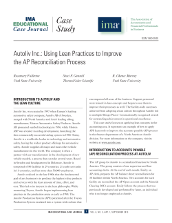 Autoliv Inc.: Using Lean Practices to Improve the AP