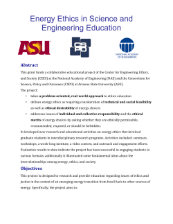 Energy Ethics in Science and Engineering Education